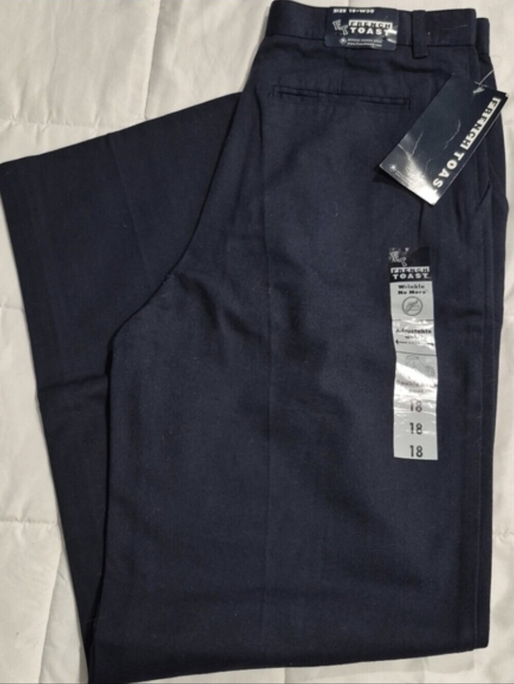 French Toast Navy Women's Pants - Picture 5 of 6